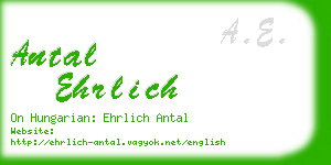 antal ehrlich business card